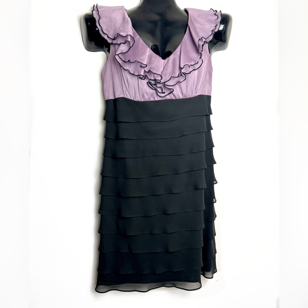 Black and Lavender Mini Dress NWOT